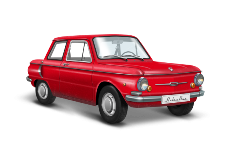 ЗАЗ-968м Запорожец в белом фоне