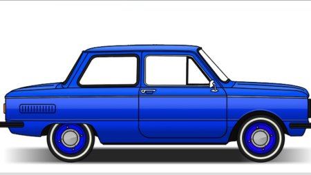 ЗАЗ-965 сбоку вектор