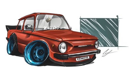 Запорожец ЗАЗ-968 М рисунок