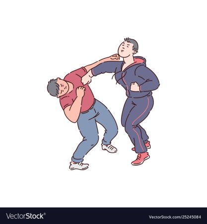 Драка иллюстрация