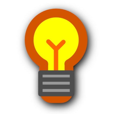 Оранжевая лампочка иконка