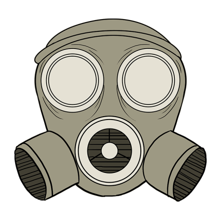 Сталкер белый противогаз