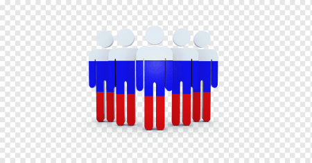 Человечек с российским флагом