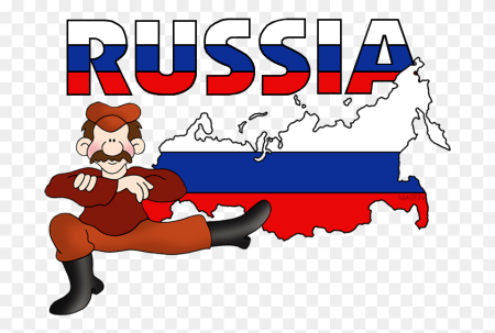 Надпись Россия на прозрачном фоне