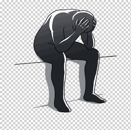 Человек депрессия вектор