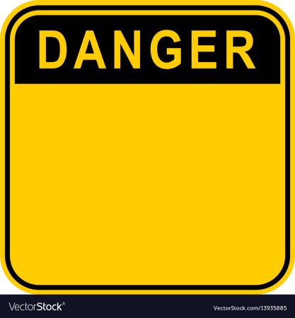 Danger на белом фоне
