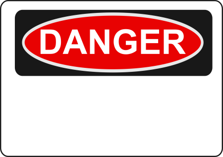 Знак Danger