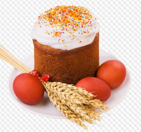 Кулич на прозрачном фоне