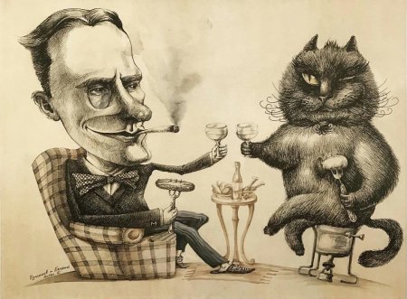 Михаил Булгаков шарж