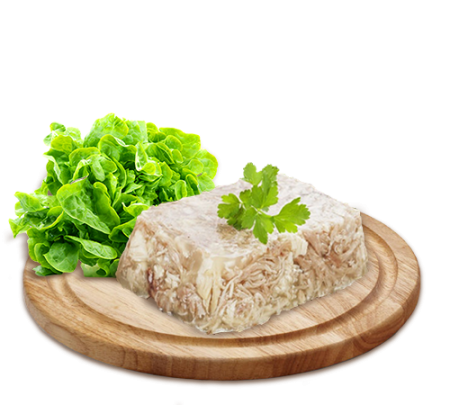 Холодец на белом фоне