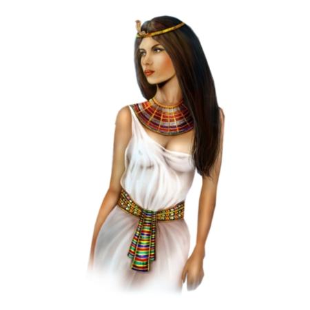 Египтянка на прозрачном фоне