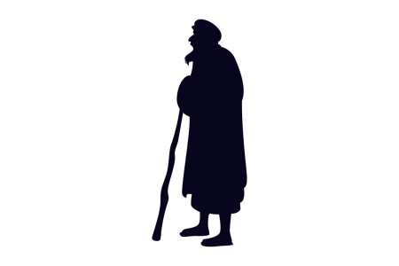 Силуэт старухи