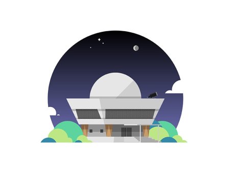 Рисование здания планетария для детей