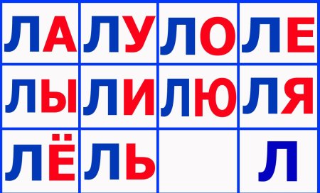 Карточки слоги для дошкольников