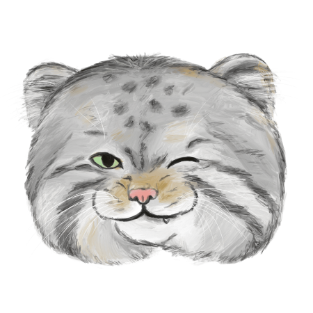 Кот Манул рисунок