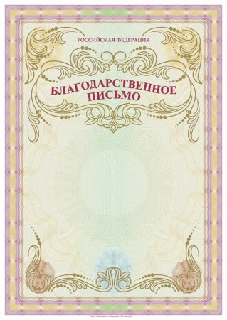 Рамка для благодарственного письма