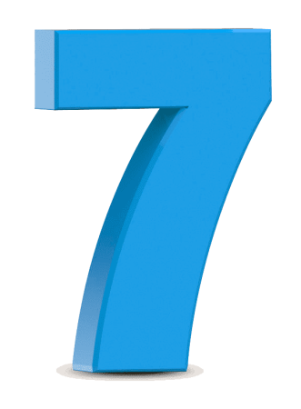 Цифра 7 красивая