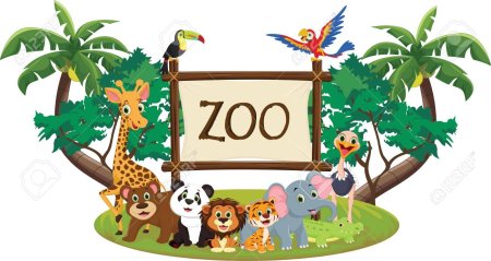 Zoo рисунок для детей на белом фоне