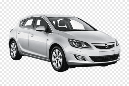 Opel Astra j седан на белом фоне