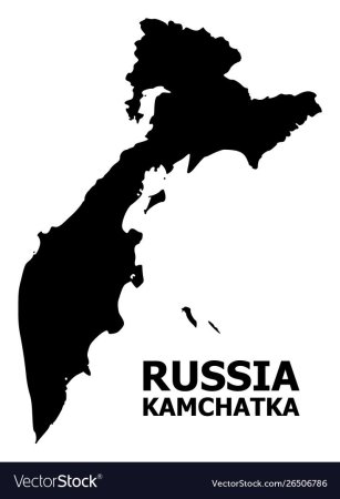 Карта Камчатки вектор
