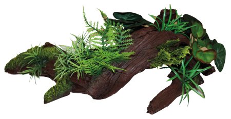 Decor 211 коряга с растениями 34*10*18см
