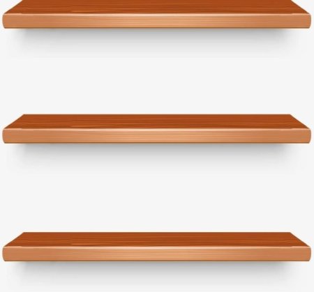 Полочка на прозрачном фоне