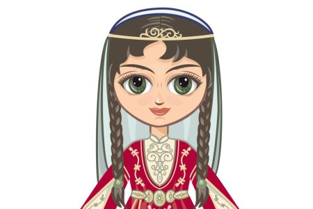 Чеченский национальный костюм рисунок