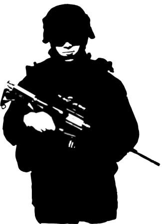 Силуэт солдата