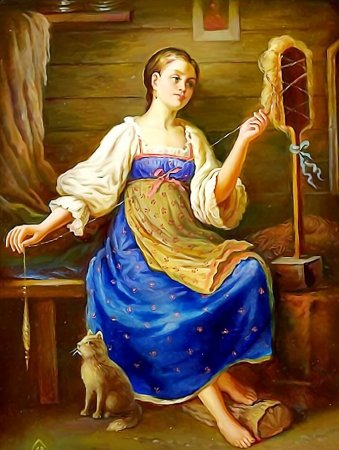 Девушка в старинном платье
