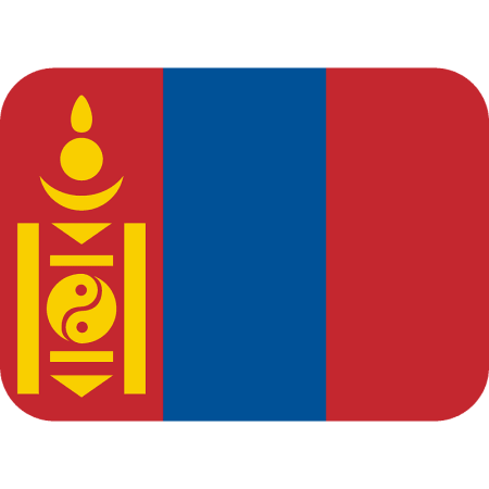 Флаг Монголии на белом фоне