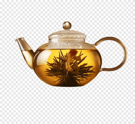 Чайник чая без фона