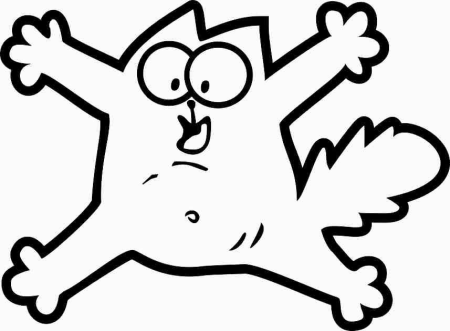 Кот Саймон на белом фоне