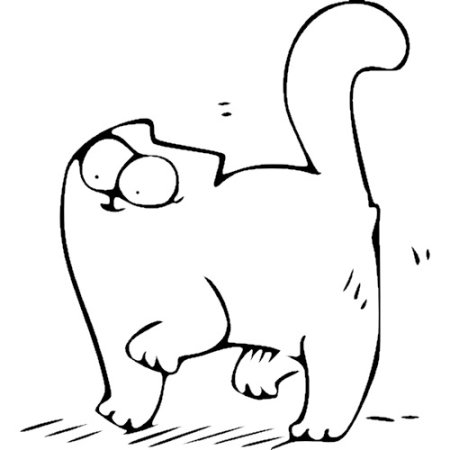 Схематичный рисунок кота