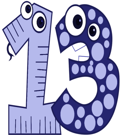 Цифра 13 красивая
