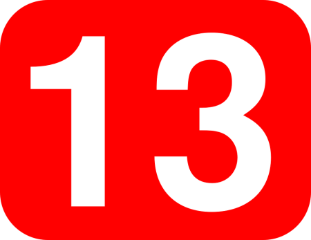 Цифра 13 красивая
