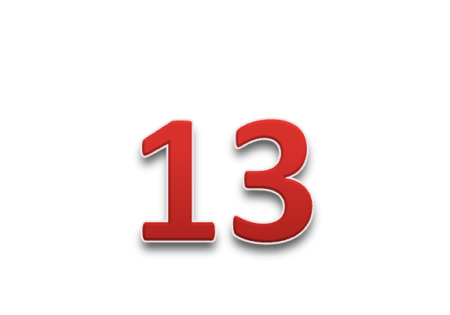 Цифра 13 красивая