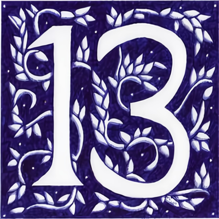 Цифра 13 на а4