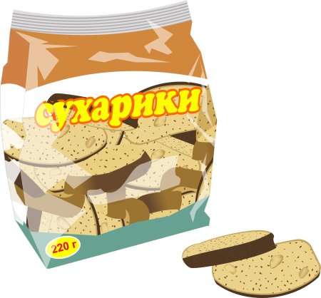 Сухарики для детей в упаковке