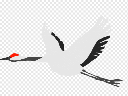 Журавль рисунок на прозрачном фоне