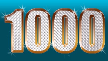 Цифра 1000 в картинках