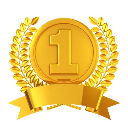 Первое место золотистый
