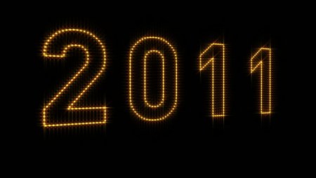 Цифра 2011 на прозрачном фоне