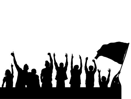 Митинг силуэт