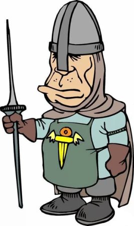 Рыцарь в доспехах карикатура