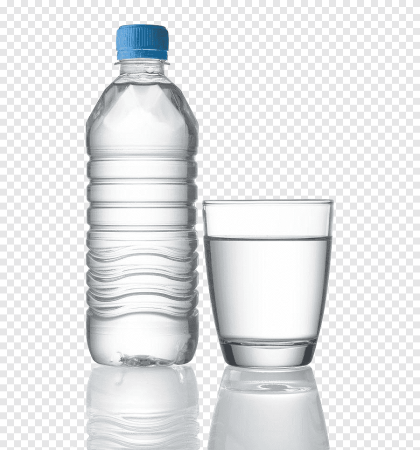 Питьевая вода на прозрачном фоне