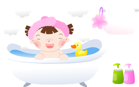 Купание на прозрачном фоне