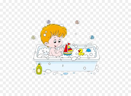 Купаться в ванной иллюстрации