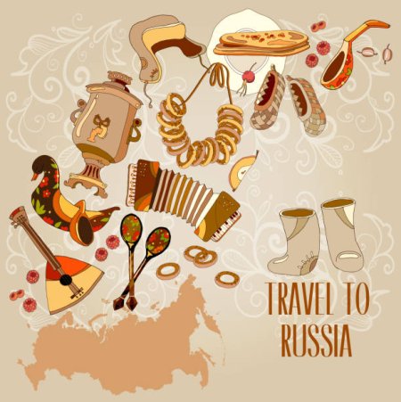 Русская кухня вектор
