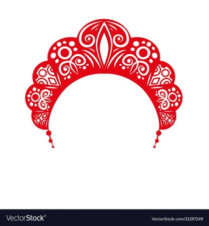 Кокошник в стиле Хохлома