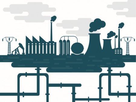 Газовые трубы силуэт